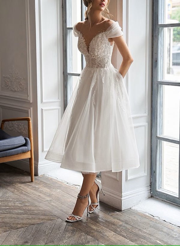 Strapless Lace Wedding Dress - Image 7